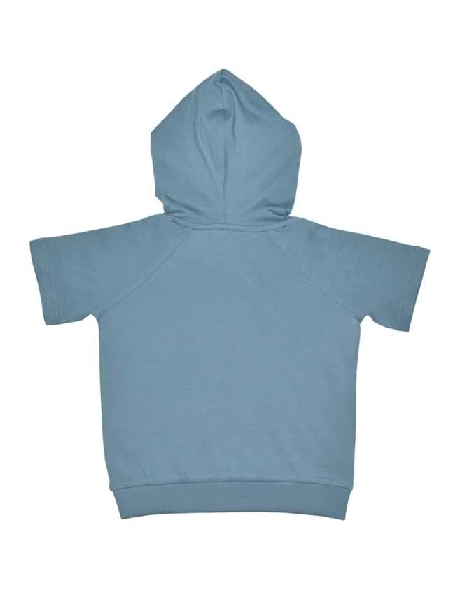Gamer Çocuk Kapüşonlu Kısa Kol Mavi T-shirt resmi